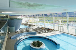 Tauern Spa Kaprun, Salzburg, Austria by Skyline Architekten, Vienna, Austria. Tauern Spa Kaprun